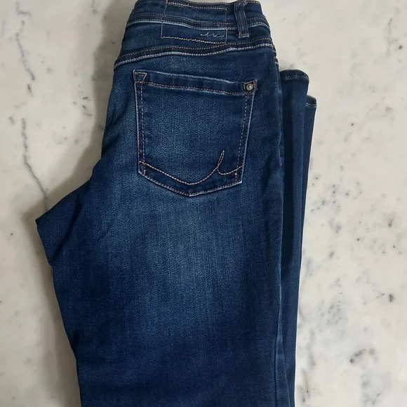 INC International Concepts Dark Blue Boot Cut Jeans - Picture 1 of 4